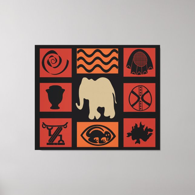 Toile art tribal africain Abstrait (Recto)