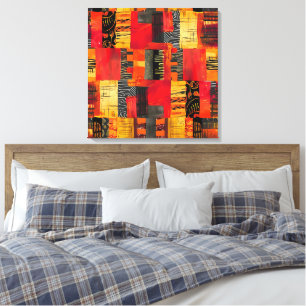 Toile Art Tribal Motif Africain