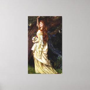 Toile ARTHUR HUGHES - OPHÉLIE - c.1863 - Pré-Raphaélites