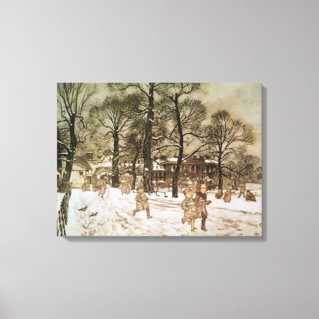 Toile Arthur Rackham | Hiver à Kensington Gardens de (Recto)