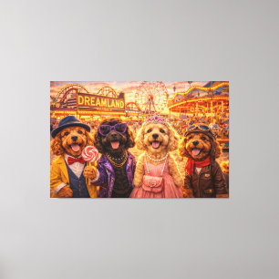 Toile artistique Dreamland Cockapoo – Chien Vintag