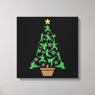 Toile Arts martiaux féminins - Sapin de Noël de karaté p