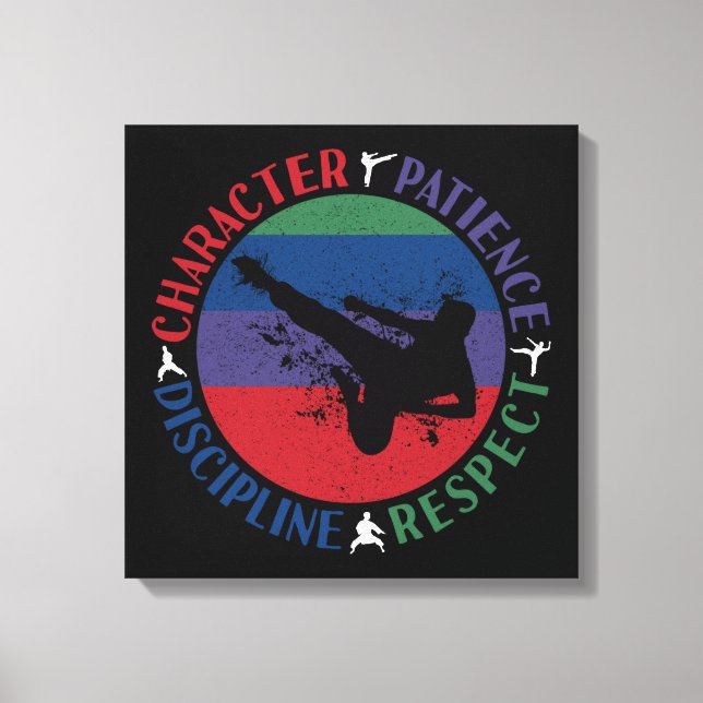 Toile Arts martiaux - Valeurs fondamentales du karaté (Recto)