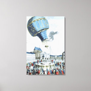 Toile Ascension des frères Montgolfier montgolfière mont