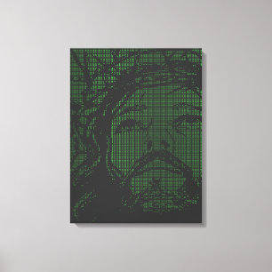 Toile ASCII Art Jésus Couronne d'Épines Jean 19:30
