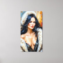 Ashes on Ice Stretched Canvas Print