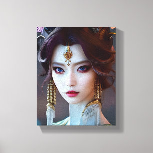 Toile Asian Goddess Ai Generated Art