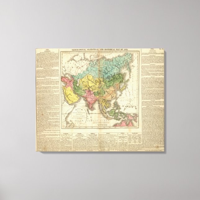 Toile Asie et Empire de Genghis Kahn (Recto)