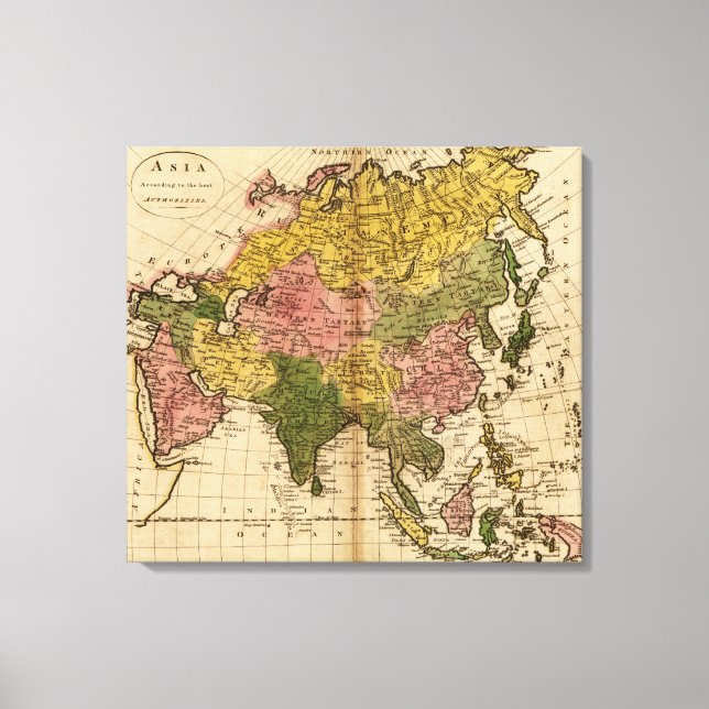 Toile AsieCarte panoramiqueAsie 7 (Recto)