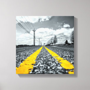 Toile Asphalt Jaune Road Photographie créative