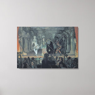 Toile Assemblée des maçons libres avant l'initiation d'a