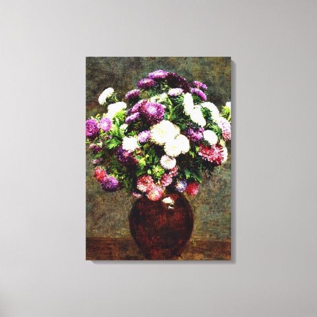 Toile Asters dans un Vase - Henri Fantin-Latour (Recto)