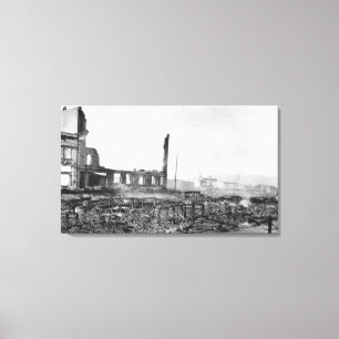 Toile Astoria, Oregon Fire Vue d'Exchange St.