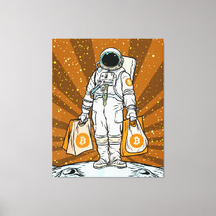 Toile Astronaut BITCOIN-HODL-Crypto
