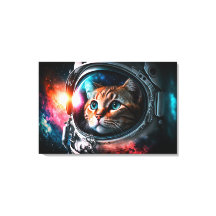 Astronaut de chat spatial drôle Kitty Galaxy Unive