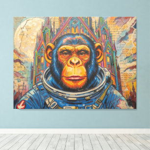 TOILE ASTRONAUTE CHIMPANZÉ RENTRE À LA MAISON-4