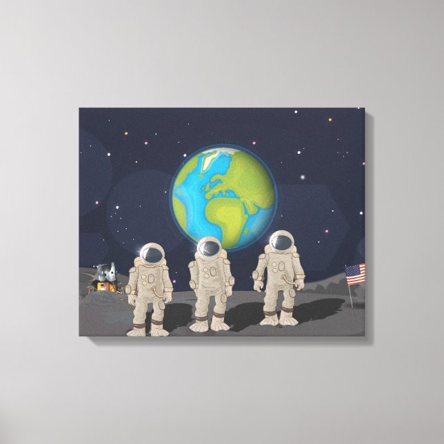 Toile Atterrissages lunaires (Recto)