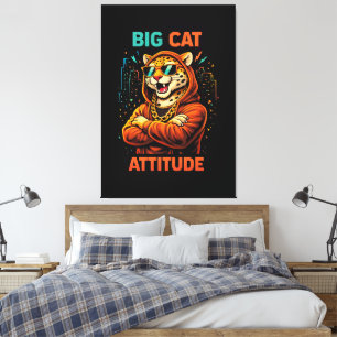 Toile Attitude de gros chat