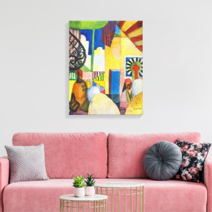 Toile Au Bazar   Auguste Macke  
