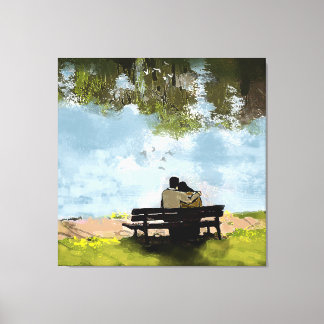 Toile Au bord du lac