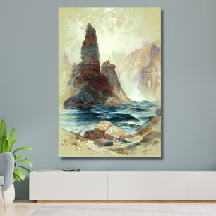 Toile Au-dessus de Tower Falls, Moran, 1872