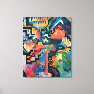 Toile Auguste Macke - Hommage à Bach Art Moderne Abstrai