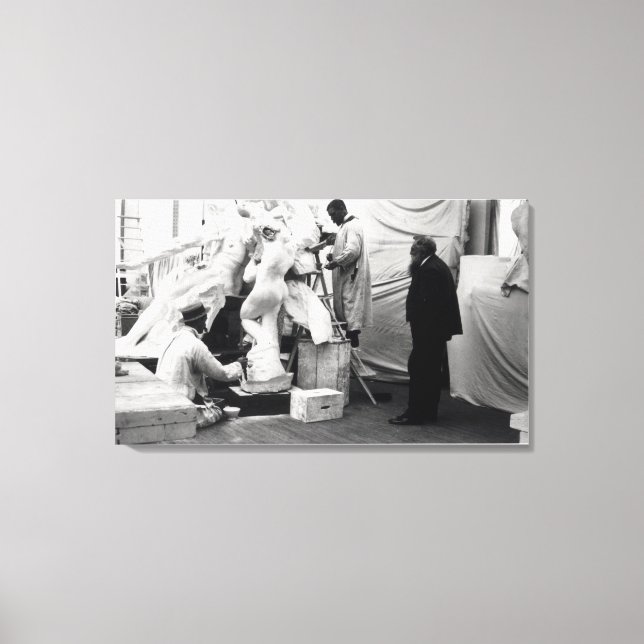 Toile Auguste Rodin dans son studio Paris (Recto)