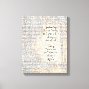 Toile Aujourd'hui, je suis une sage citation inspiration