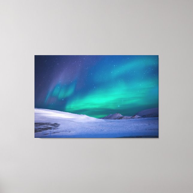 Toile Aurora Borealis beau paysage (Recto)