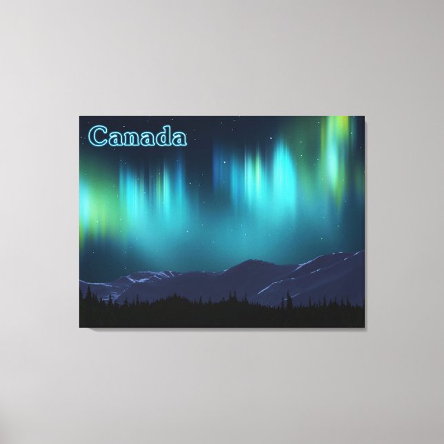 Toile Aurora Borealis - Canada (Recto)