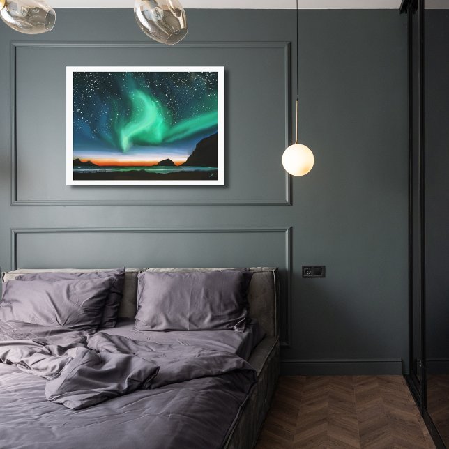 Toile Aurore Boréale - Peinture à l'huile (Créateur téléchargé)