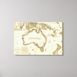 Toile AustraliaPanoramic MapAustralia 2