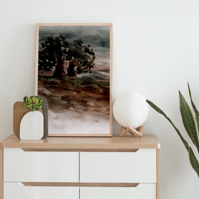 Toile Automne à Campagne Aquarelle Paysage (Créateur téléchargé)