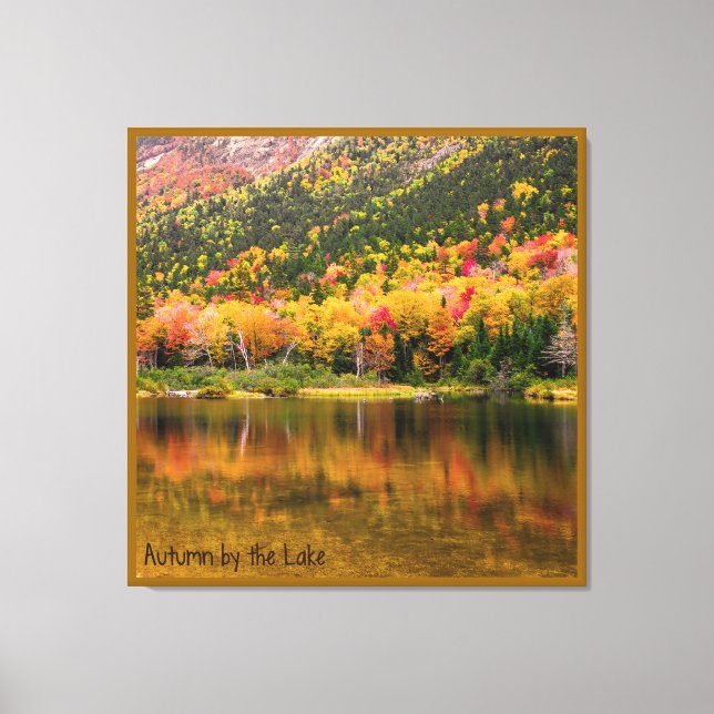 Toile Automne au bord du lac (Recto)