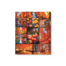 Automne Automne Paysage Photo Collage Art