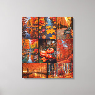 Toile Automne Automne Paysage Photo Collage Art