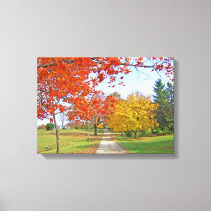 Toile Automne de feuille d'automne