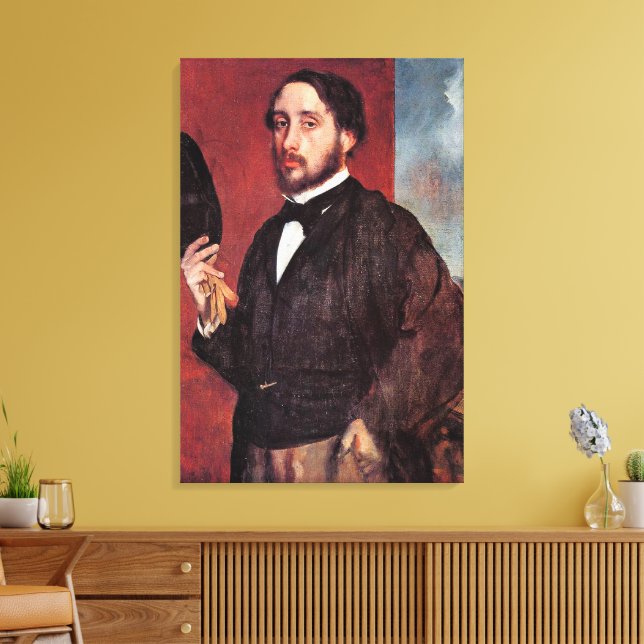 Toile Autoportrait, par Edgar Degas, (Insitu(Salon))