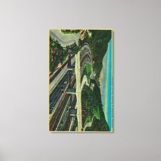 Toile Autoroute Cahuenga, porte d'entrée d'Hollywood (Recto)