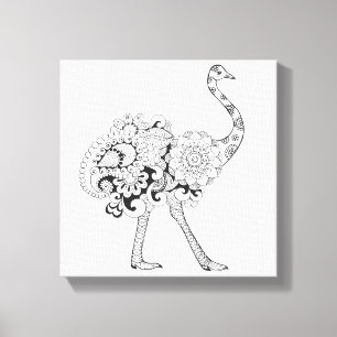 Toile Autruche inspirée 6