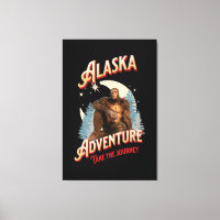 Aventure Bigfoot en Alaska Art Rétro de la Nature
