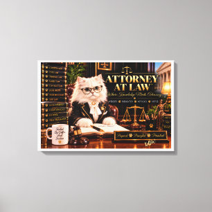 Toile Avocat White Persian Cat   Droit élégant 