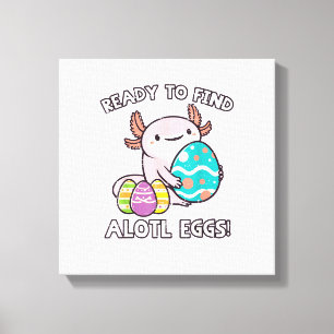Toile Axolotl de Pâques prêt à trouver des œufs d'Alotl 