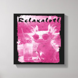 Toile Axolotl rose détendu