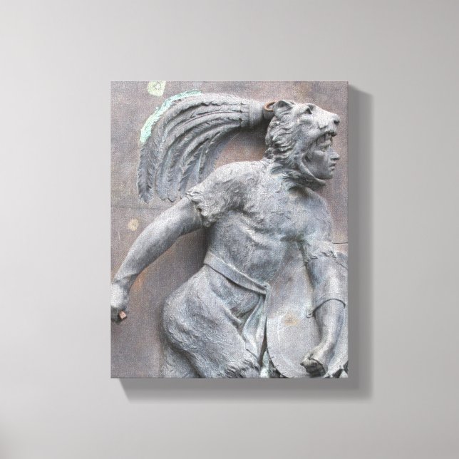 Toile Aztec Warrior Stone graver (Recto)