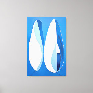 Toile Azure Geometry Serenade Abstrait