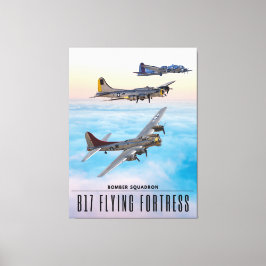 Toile B-17 SQUADRON BOMBRE FORTERESSE volant
