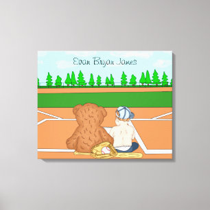 Toile Baby Boy personnalisé en Baseball Casquette Teddy 