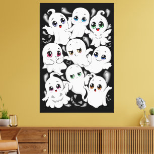 Toile Baby Ghosts Éffrayant mignon Halloween humeur