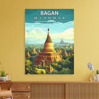 Toile Bagan, Myanmar : une tapisserie intemporelle